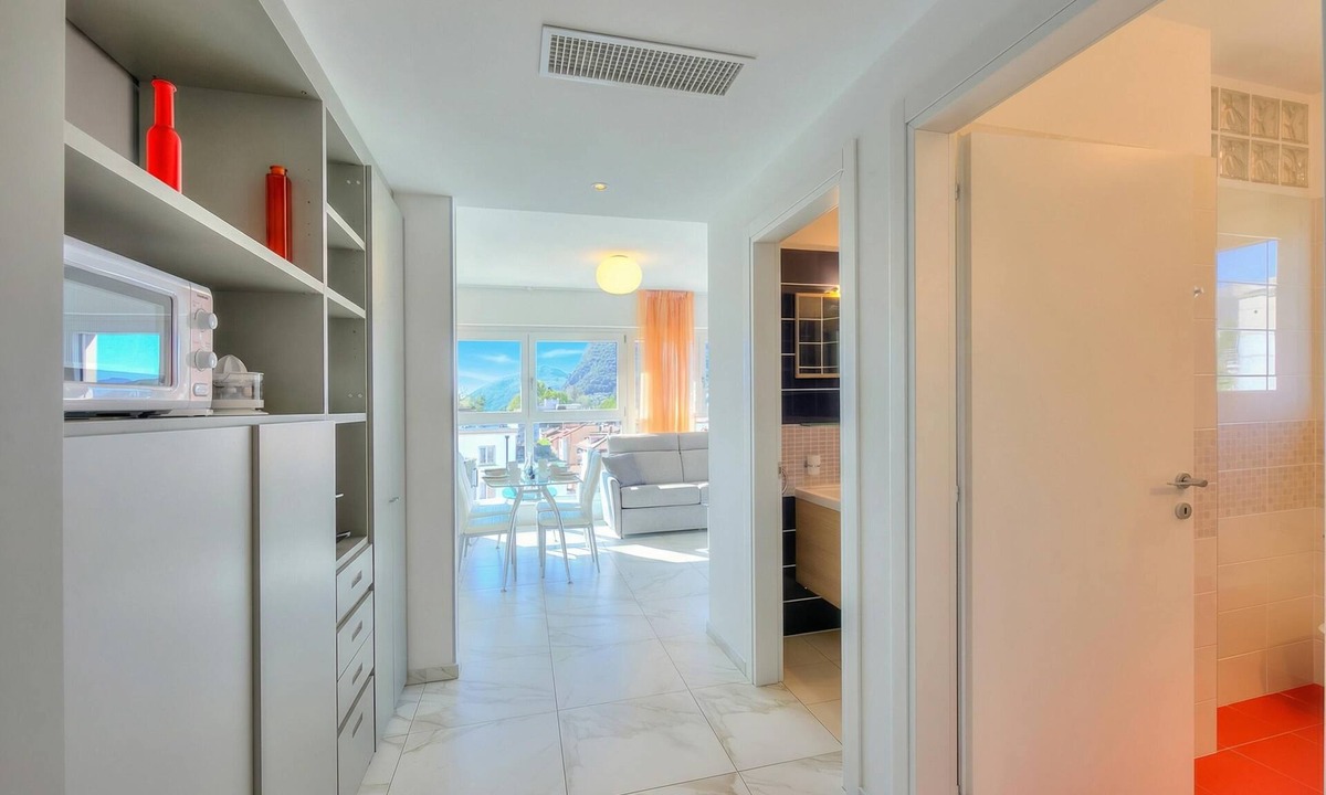 Lugano Apartment | Attico al Parco: Penthouse in Lugano Balcony, A/C & 2 min From Lake