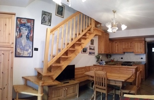 Valtellina Apartment | Bormio Saint Lucia Apartment Attic views Reit and the Cima Bianca