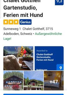 Adelboden Apartment | Chalet Gotthelf Gartenstudio, Ferien mit Hund