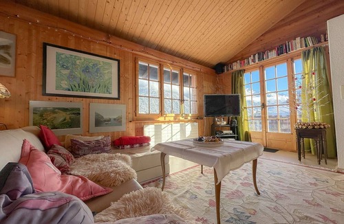 Liddes House | Chalet Le Moulin - Cozy, view of the Alps, fireplace & large terrace