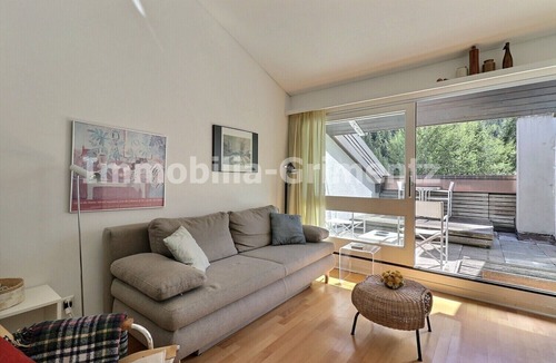 Grimentz Apartment | Comfortable studio on 2 levels for 2 to 4 people, living room with 1 divan bed, kitchen area, mezzan