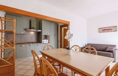 Villaggio Sanghen Apartment | Cosy apartment for 6 guests with pool, A/C, WIFI, TV, terrace and pets allowed