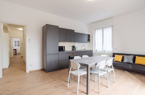 Cesana Brianza Apartment | GuestHost - Travel with your family and friends and explore lakes and mountains near Como!This spacious apartment, with two bedrooms, two bathrooms, open space kitchen with island, large living room, small terrace, is located on the road that connects th