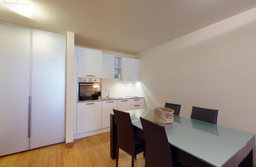 Madulain Apartment | Modern 3½ room flat on the ground floor, approx.