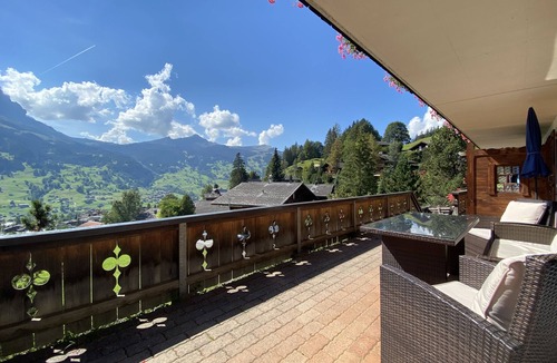 Grindelwald Apartment | Quiet, centrally located apartment with unobstructed views of the mountains + north face of the Eiger!