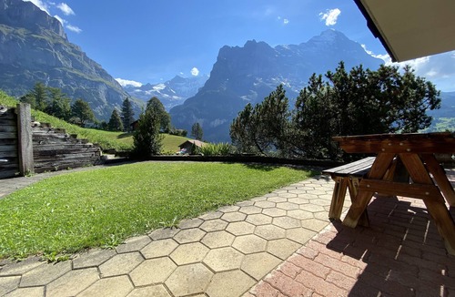 Grindelwald Apartment | Quiet, centrally located apartment with unobstructed views of the mountains + north face of the Eiger!