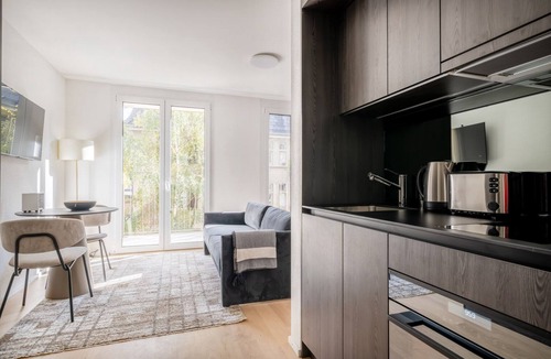 Sihlfeld Apartment | Roomy Wiedikon 1.5 Room w/Storage & W/D, 1 min to Market, by Blueground