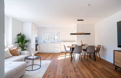 Glattbrugg Apartment | Spacious 2BR Apt Near Zurich Airport, Free Parking, River Access, 2 Workspaces