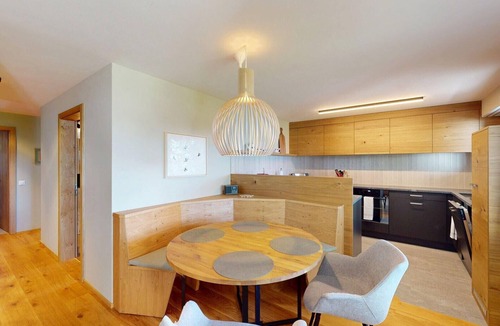 Vaz-Obervaz Apartment | Stylish Family Apartment with Fireplace