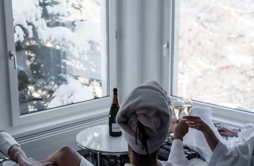 Saas-Balen Ski Chalet | Waldhotel Fletschhorn Private Whole Hotel in Saas-Fee 360 Alpine Views & Sauna