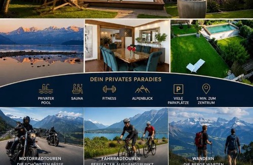 Thun Apartment | Well Zone Oase Thun-Private Pool-Garden-Sauna-Gym