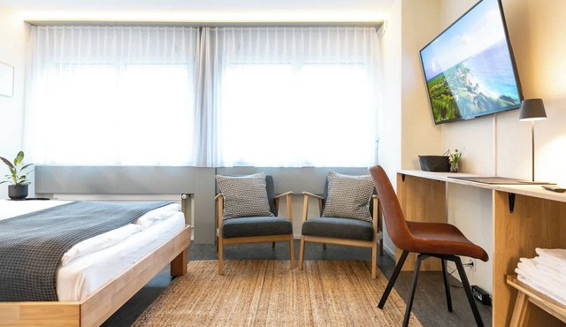 Central St. Gallen Studio (green): Fast WiFi & kitchen for shared use