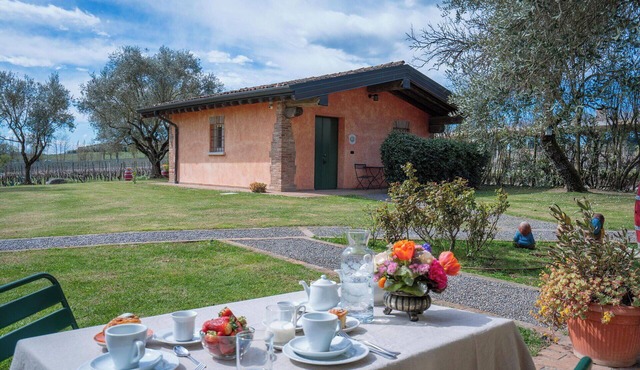 Lovely apartment in villa for 2 guests with pool, WIFI, A/C and pets allowed, close to Sirmione