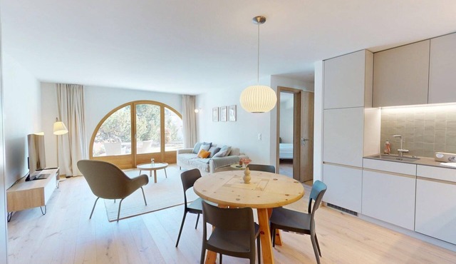 The charming Chesa Leonard is quietly situated in an elevated position in the vi