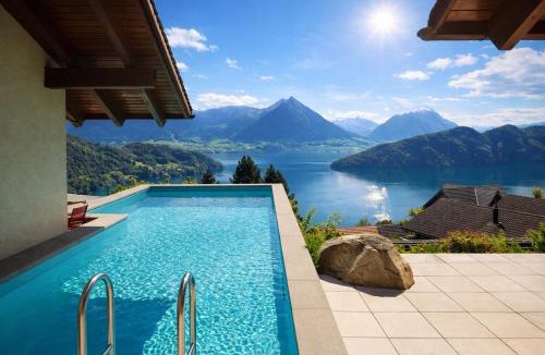 Vitznau Apartment | A&Y Panorama Poolhouse - Hot Tub Lake Lucerne