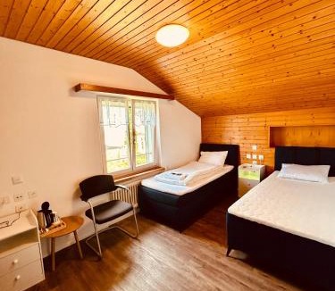 Heiden House | Dreibettzimmer mit eigenem Bad und Seeblick