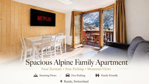 Spacious Alpine Family Apartment near Zermatt