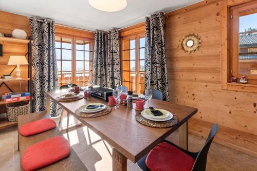 Appartement chalet avec balcon et vue sur les Alpes